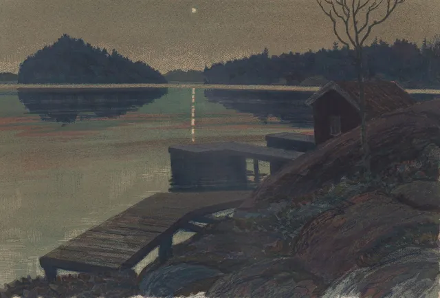 ROLAND SVENSSON. färglitografi, numrerad 82/260, signerad Roland S.