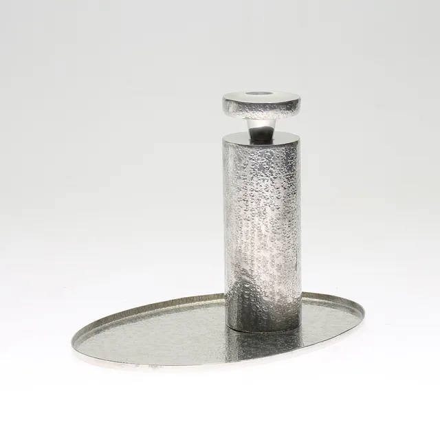 COCKTAILSHAKER samt BRICKA, tenn, Lars Göransson, 1978.