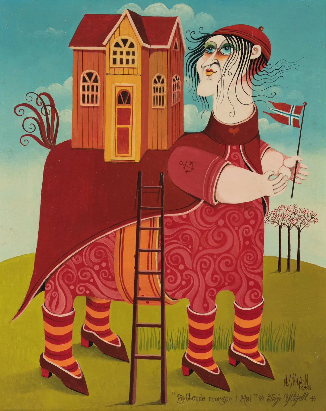 Ythjall, Terje — "Syttende morgen i Mai" 1976 — Kunst/Maleri — Blomqvist