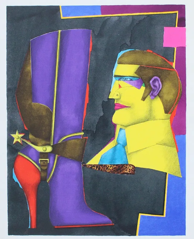 RICHARD LINDNER (1901-1978). NACH. Grafik, '' Ohne Titel ''.