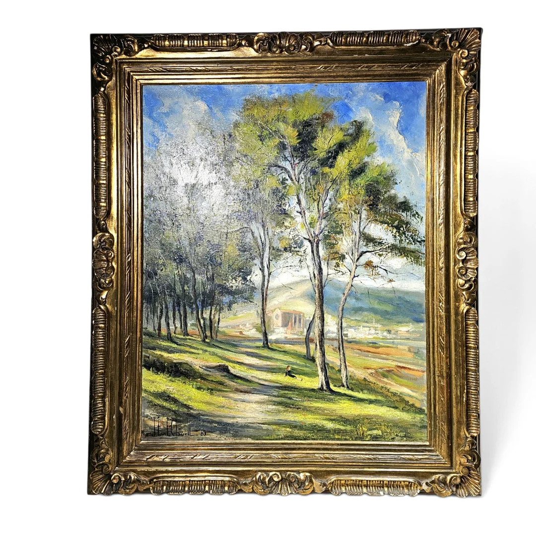 JORDI FONT CLAVELL. Paisaje, óleo sobre lienzo. Fechado en 1951. — Paintings — Arce Auctions