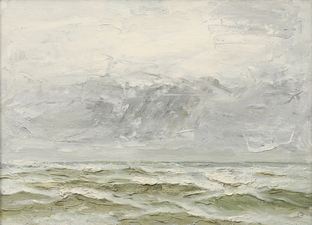 GUNNAR ODIN (1926-1972). Hav, olja på pannå, monogramsignerad, a tergo signerad. — Paintings — Crafoord Auktioner Malmö