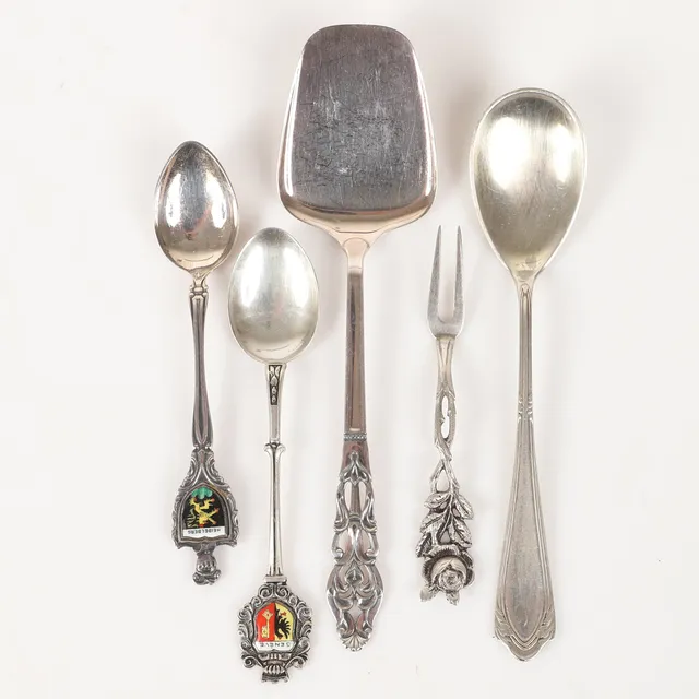 SKEDAR M. M., 5 delar, silver.
