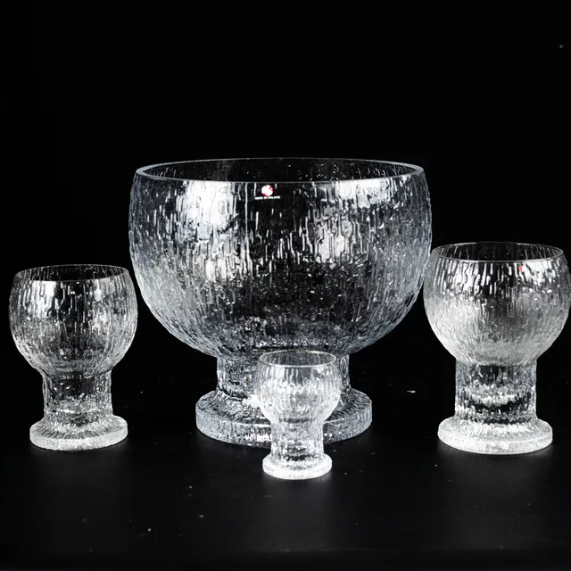 TIMO SARPANEVA. Glasservis, 29 delar, "Kekkerit", Iittala, Finland.