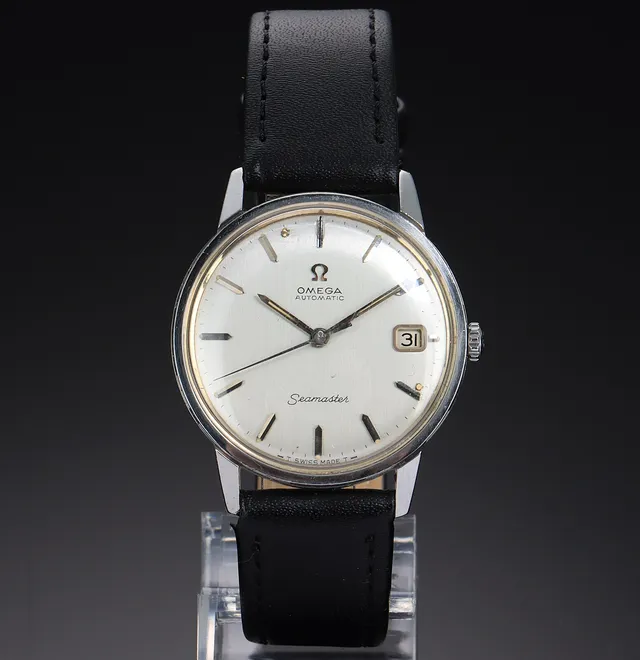 Omega 'Seamaster'. Vintage herreur i stål med sølvfarvet skive, ca. 1966