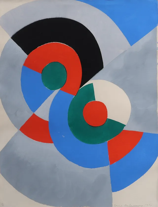 SONIA DELAUNAY. UR "POÉSIE DE MOTS, POÉSIE DE COULEURS", 1961.