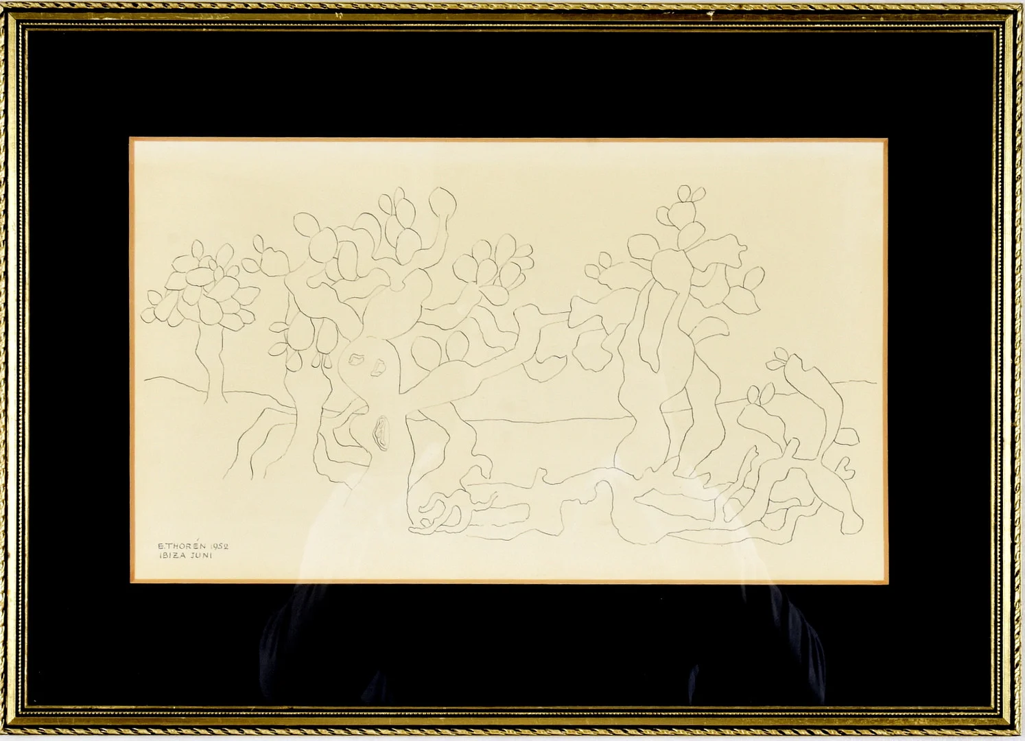 ESAIAS THORÉN. Tuschteckning. — Drawings — Halmstads Auktionskammare