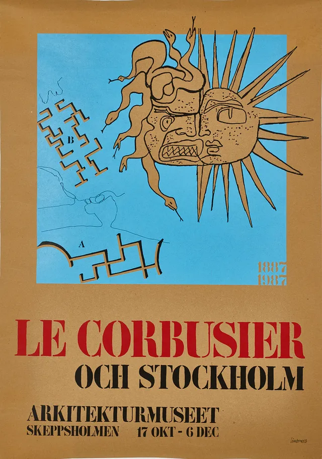 LE CORBUSIER. Utställningsaffischer, 2 st, 1987.