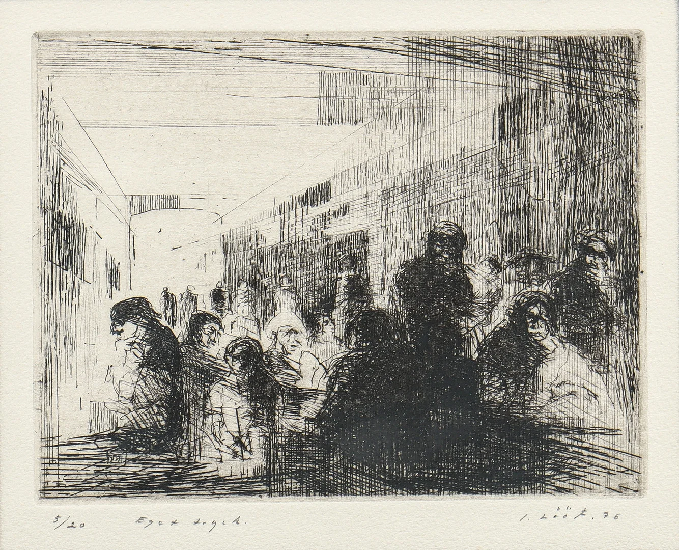 INGEMAR LÖÖF. Interiörscen. — Engravings & Prints — Karlstad Hammarö Auktionsverk