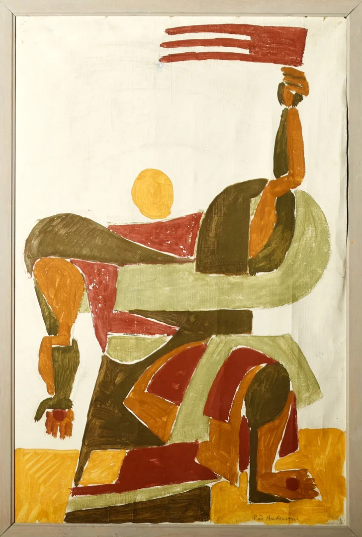 PÄR ANDERSSON. Olja på duk, Abstrakt motiv, Signerad. — Paintings — Norrlands Auktionsverk