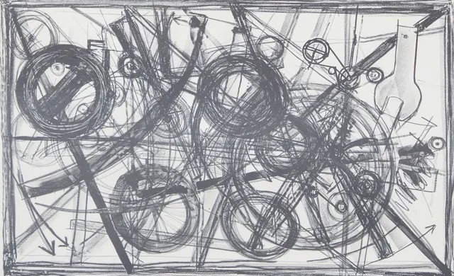 JEAN TINGUELY (1925-1991). Ohne Titel, Lithographie.