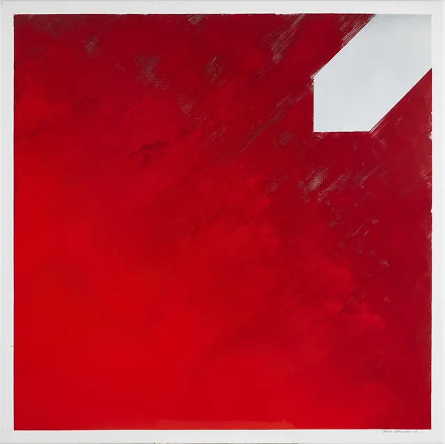 BENGT BERGLUND. "Diagonal rymd", emalj, signerad, daterad -82.