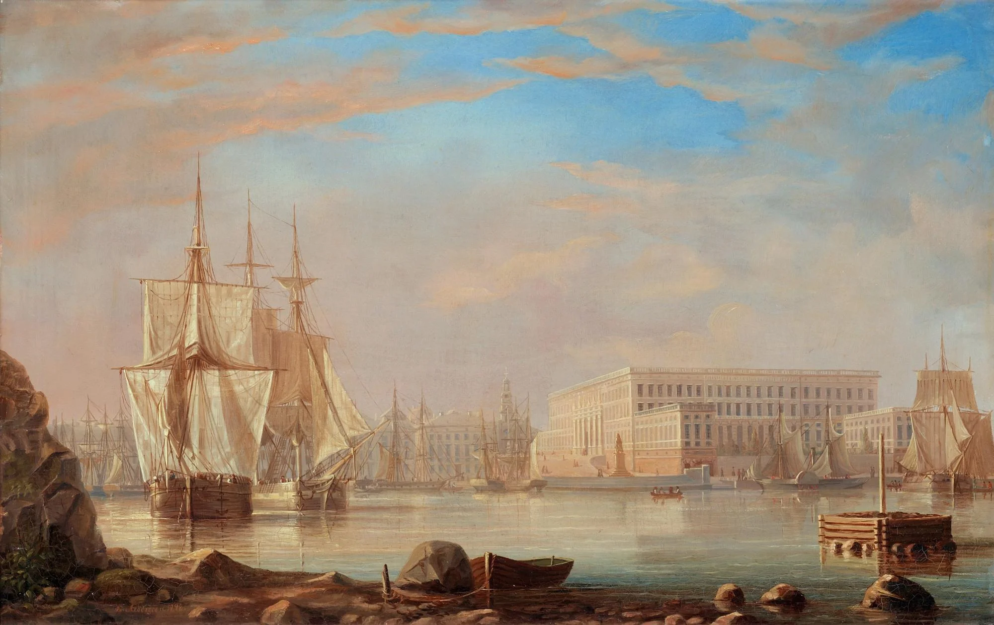 Per Wilhelm Cedergren, Vy mot Skeppsbron och Stockholms slott. — Bukowskis