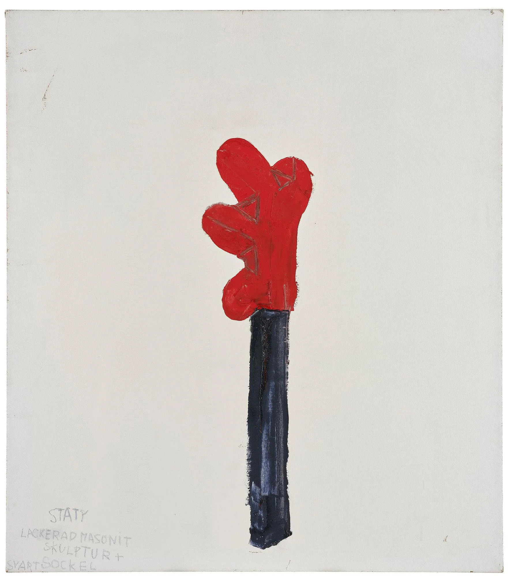 Torsten Andersson, "Staty. Lackerad masonitskulptur + svart sockel". — Bukowskis