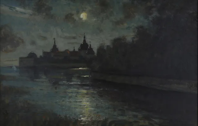 RAGNAR SWAHN. OLJA på duk, Kalmar Slott, signerad, 1900-tal.