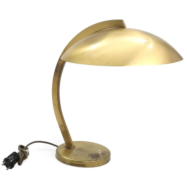 “Kaiser”. Brass table lamp. Designed 1930's. H. 44 cm.