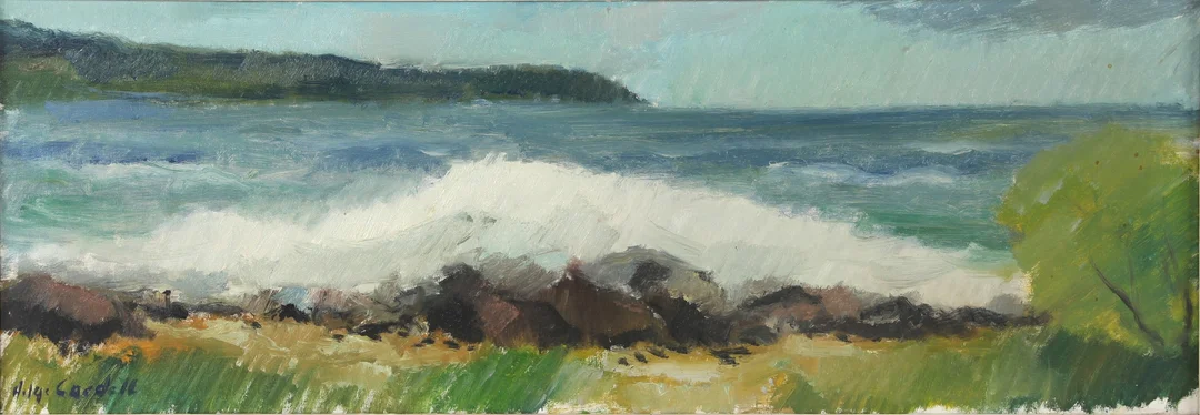 HELGE CARDELL. 1902-1972. Olja på duk, 100 x 40 cm, signerad -65. — Paintings — Auktionsverket Engelholm