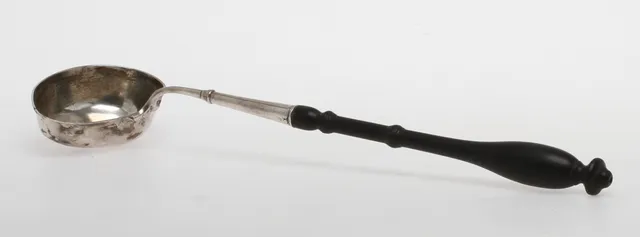 SOPPSLEV, silver, med träskaft, 1794.