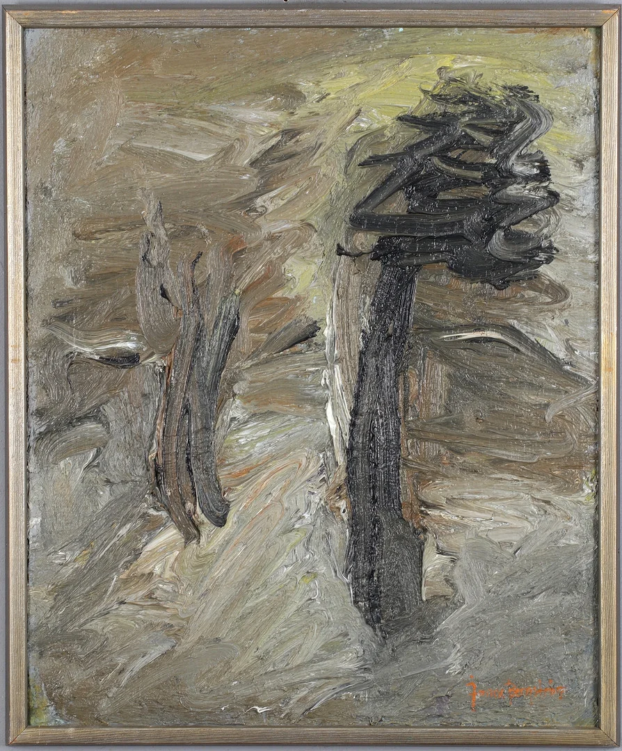 JONNE BERGSTRÖM. "Stormkänning", signerad och daterad a tergo. 1963. — Paintings — Stadsauktion Sundsvall