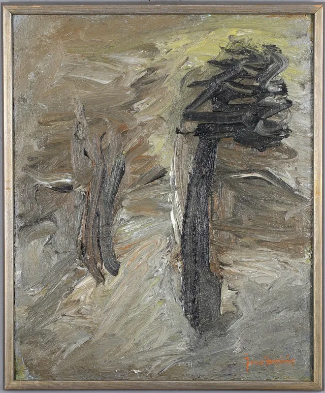 JONNE BERGSTRÖM. "Stormkänning", signerad och daterad a tergo. 1963.