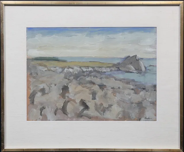 LOUIS BASTIN. Blandteknik, signerad.