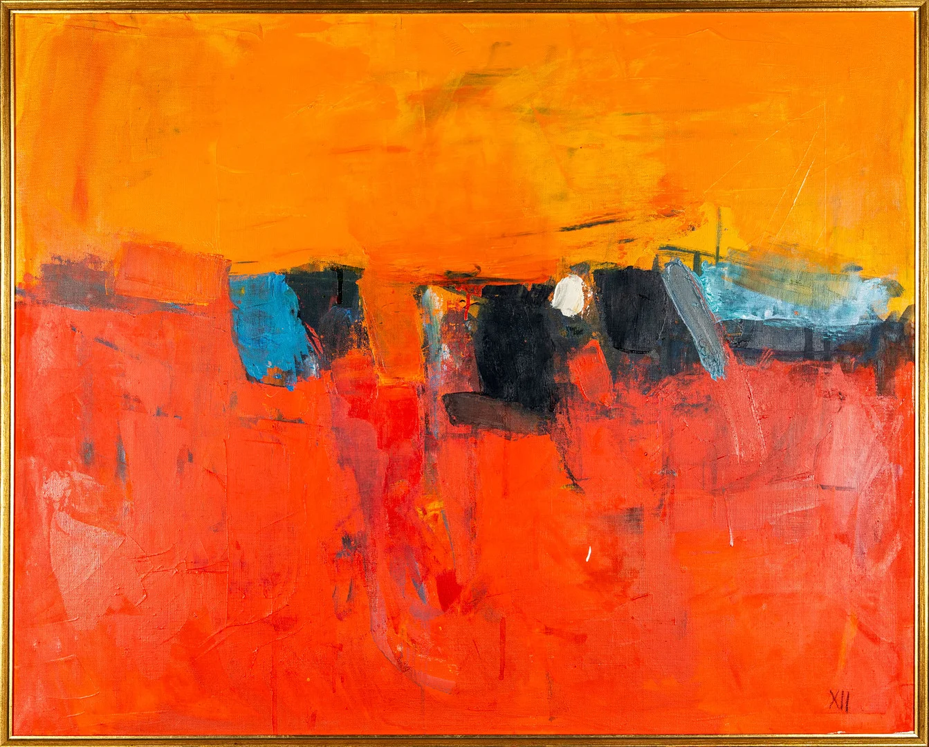 MALTE NYBERG TOLF. Olja på duk, Abstrakt komposition, Signerad, 1900-tal. — Paintings — Norrlands Auktionsverk