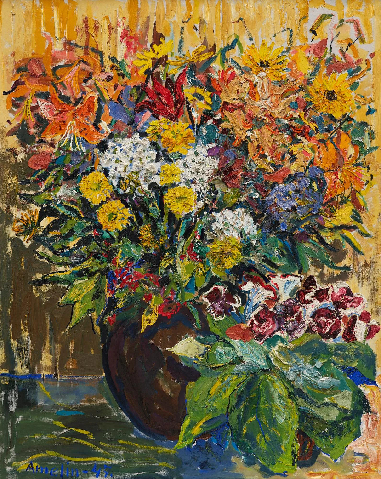 Albin Amelin, Blomsterstilleben. — Bukowskis