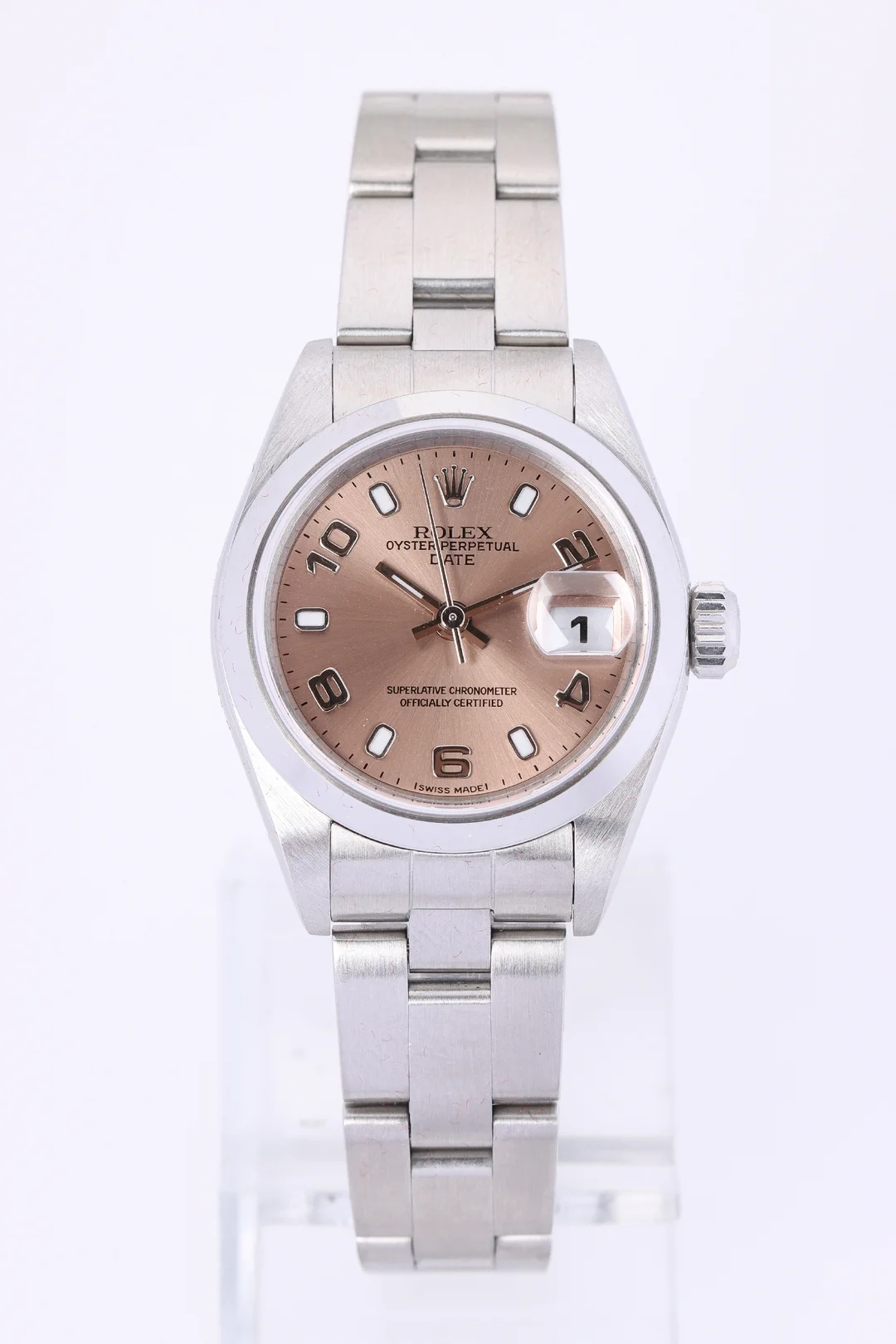 Rolex Oyster Perpetual Date, women's steel wristwatch — Watches and clocks/Ladies watches — Lauritz