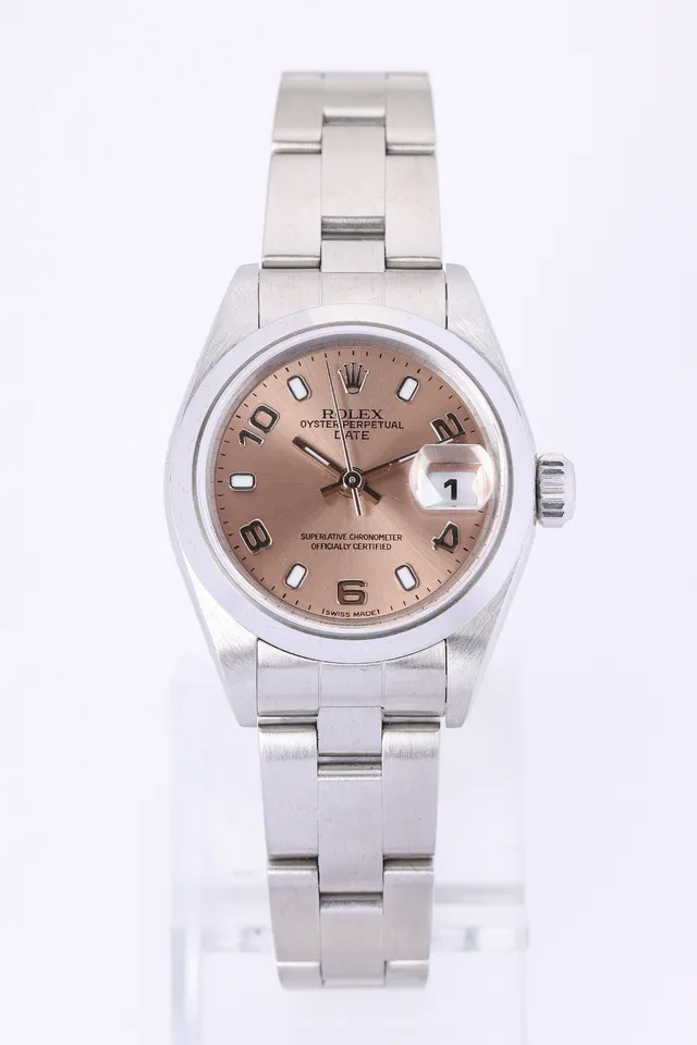 Rolex Oyster Perpetual Date, women's steel wristwatch