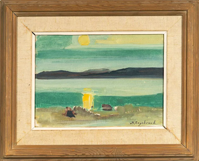 STAFFAN ENGEBRAND. Olja på duk, Landskap, Signerad 1900-tal.