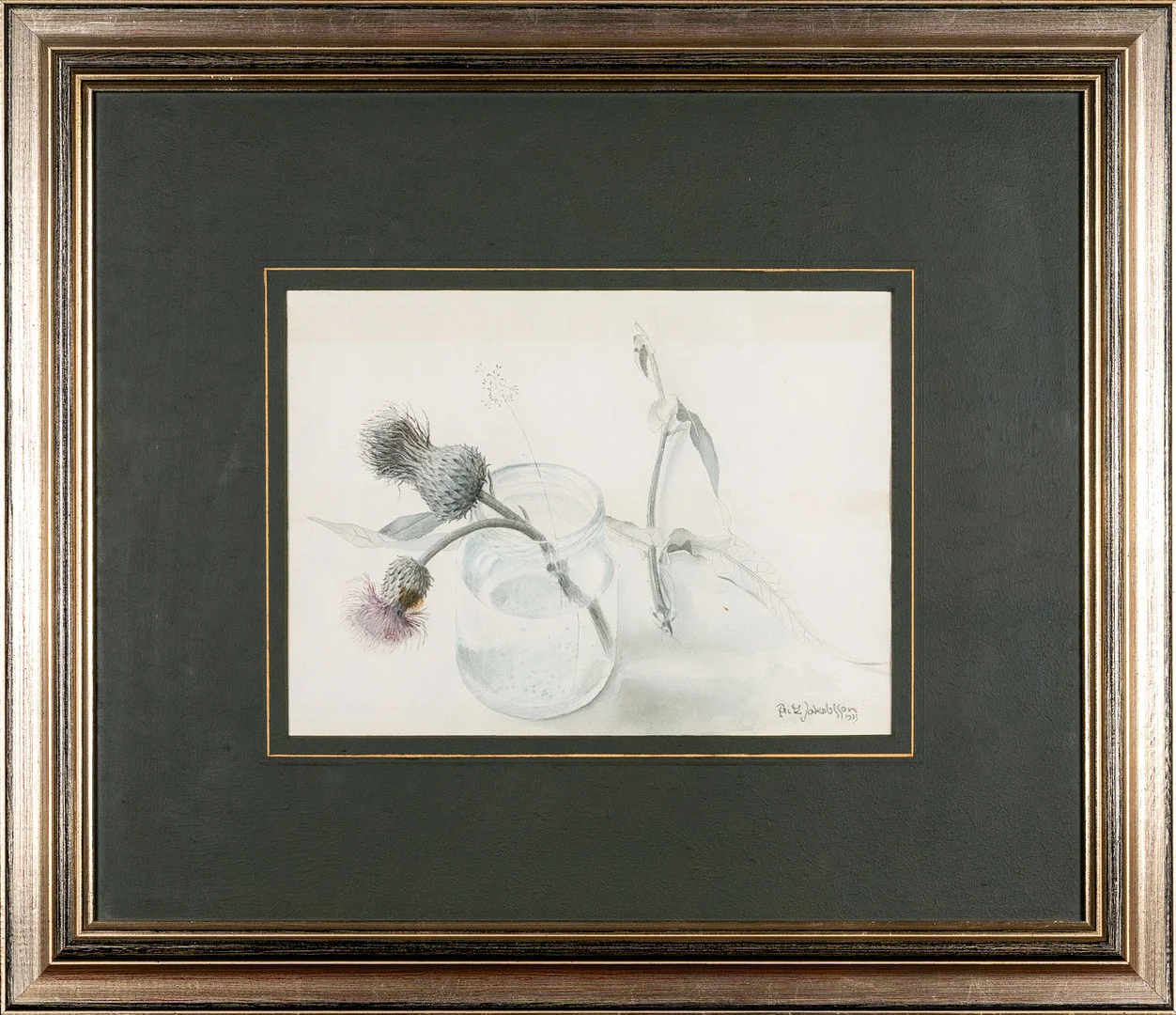 FRITZ JAKOBSSON. Akvarell på papper, Signerad, Daterad 1973. — Paintings — Norrlands Auktionsverk