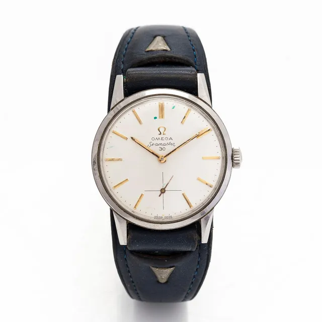 Omega, Seamaster 30, armbandsur, stål, manuell, plastglas, ca 1962.
