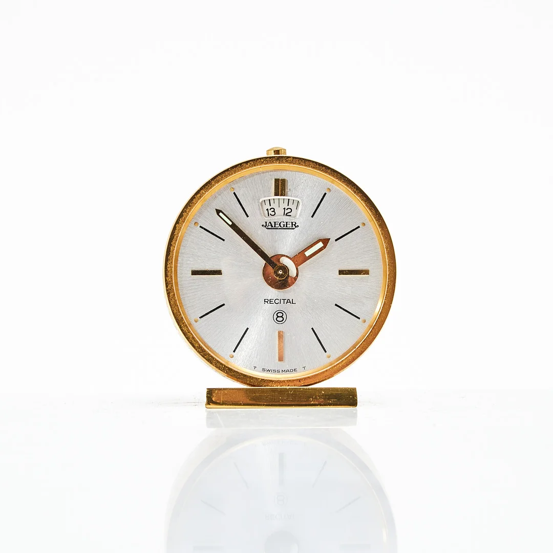 JAEGER, Recital 8, väckarur, 1970-tal. — Carriage & Miniature Clocks — Stockholms Auktionsverk Magasin 5