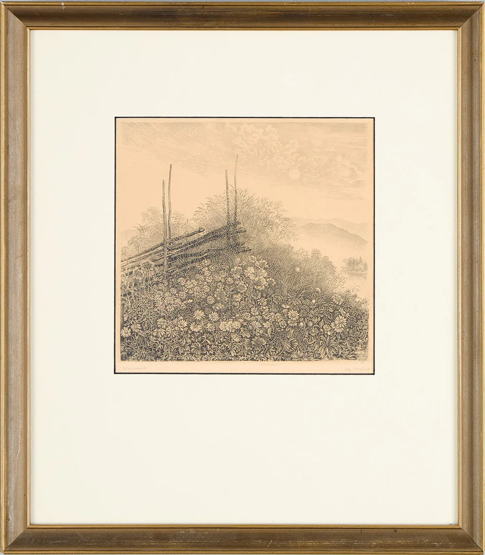 STIG BORGLIND. "Sommarnatt". — Engravings & Prints — Uppsala Auktionskammare