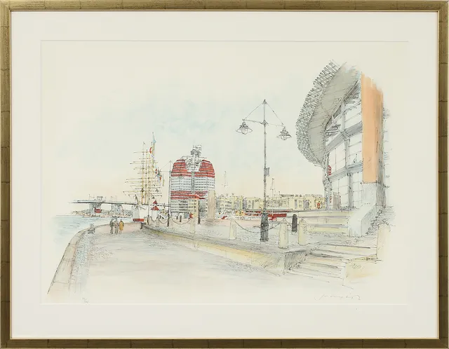 JAN LUNDQUIST. Färglitografi, signerad och numrerad 93/295.