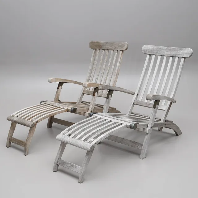 DÄCKSTOLAR, ett par, teak.