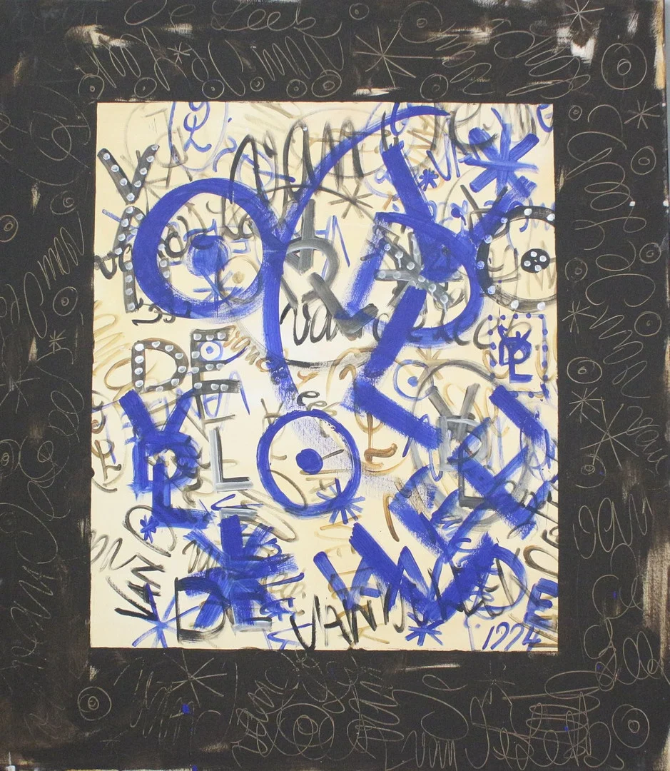 BERND VAN DE LEEK. 'Abstrakte Komposition', Acryl auf Leinwand. — Paintings — Stockholms Auktionsverk Düsseldorf/Neuss