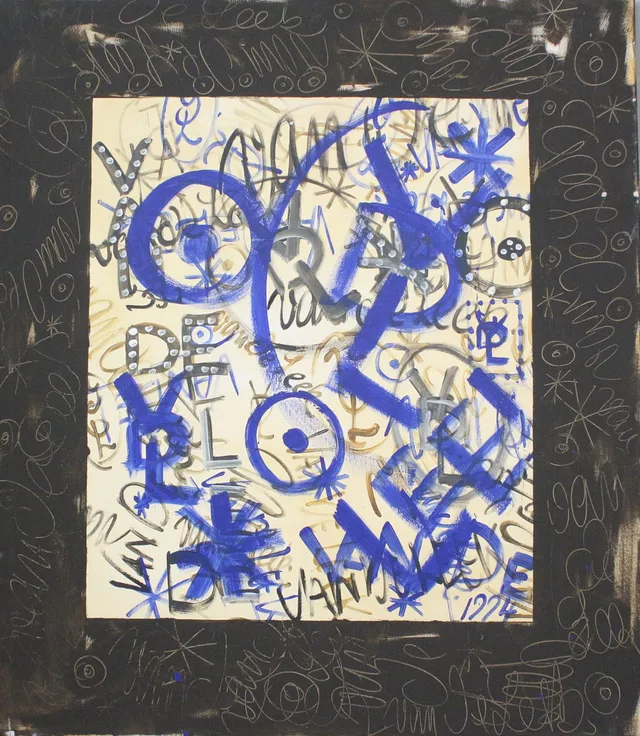 BERND VAN DE LEEK. 'Abstrakte Komposition', Acryl auf Leinwand.