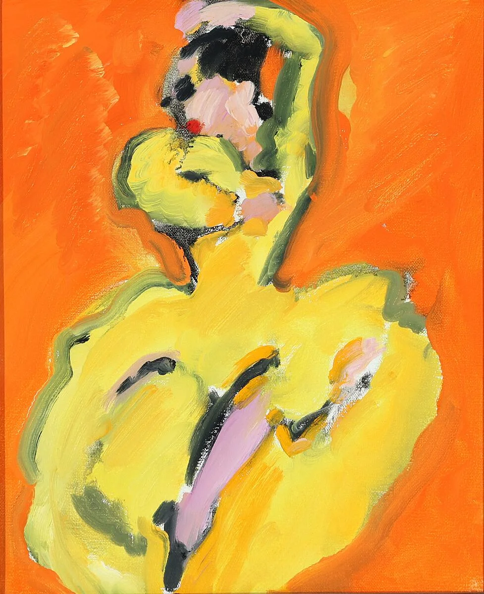 Dancer, 1994. Signed on the reverse. Oil on canvas. 30×25 cm. — Modern Paintings/Modern art — Bruun Rasmussen