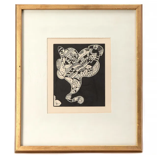 WASSILY KANDINSKY. Träsnitt, ”Origin" från "Klänge".