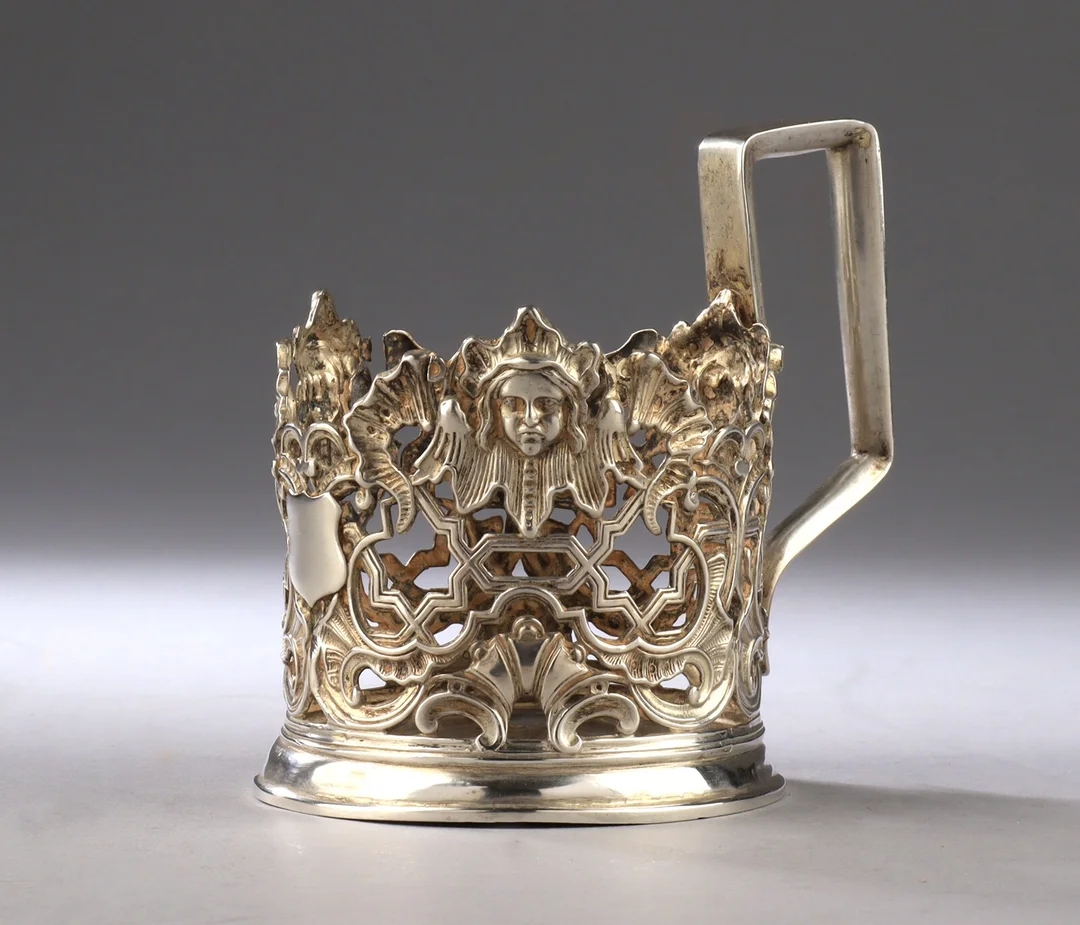 Russian silver cup holder, St. Petersburg 1873 — Silver, bronze, copper and pewter/Hollowware — Lauritz
