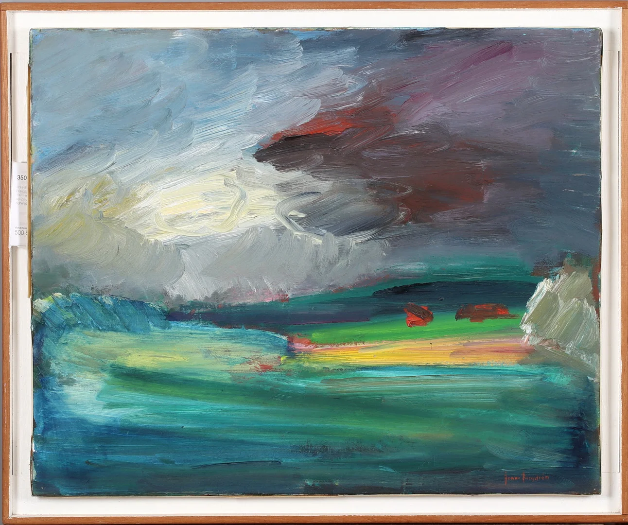 JONNE BERGSTRÖM. "Stormaning", olja på duk, signerad. — Paintings — Stadsauktion Sundsvall