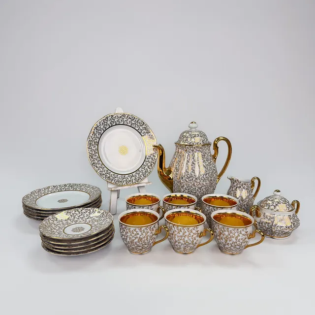 KAFFESERVIS "Bohemia "Tjeckoslovakien 22 delar, 1900 tal.