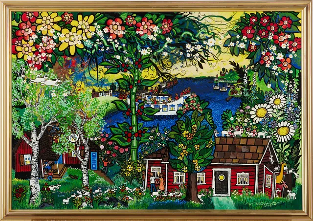 BENGT ELDE (1939-2015). Landskapsmotiv, olja på pannå, signerad Elde.