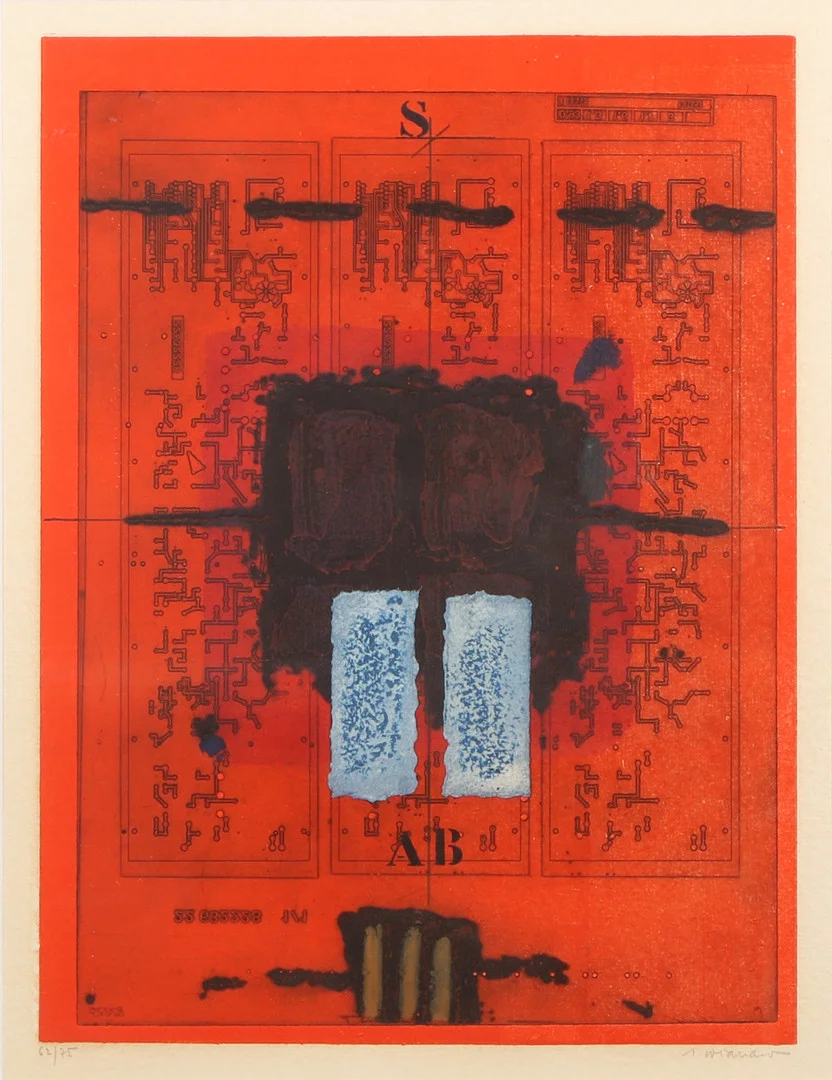 JAMES COIGNARD. Carborundumetsning, 62/75. Komposition. Signerad. — Engravings & Prints — Skånes Auktionsverk