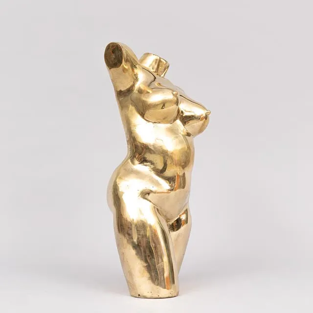 SKULPTUR, "Garbo", guldpatinerad brons, stämplad APG.