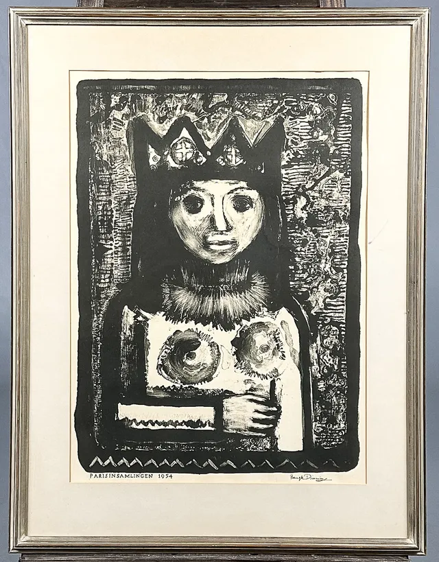 BENGT DIMMING. LITOGRAFI, "Parisinsamlingen 1954", signerad.