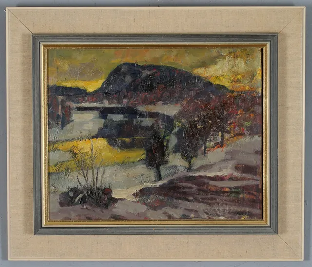 WILHELM HUNDT. Nolbykullen, olja på pannå, signerad.
