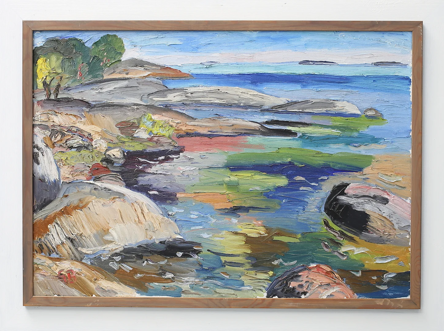 GÖRAN BRUNIUS. "Skimrande skärgårdsvatten", olja på duk, signerad. — Paintings — Växjö Auktionskammare