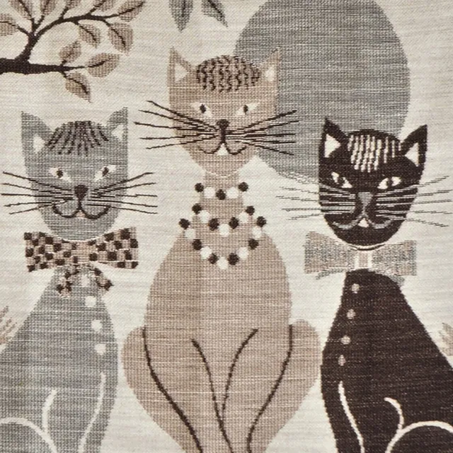 INGALILL SKOGLUND. väggbonad, "Kattor", 160 x 130 cm.